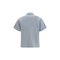 Miu Miu Blue Cotton Pattern Shirt