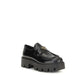 Prada Black Calf Leather Bos Taurus Slip-On Loafers