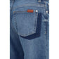 7FOR Blue Cotton Straight-Leg Jeans