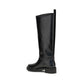 Stuart Weitzman Black Calf Leather Bos Taurus Flat Boots