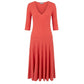 Malo Red Cotton Women Dress
