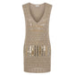 Malo Beige Cotton Women Dress