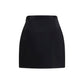 Versace Black Wool Oves Aries Mini Skirt