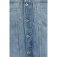 7FOR Blue Cotton Denim Jacket