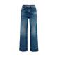Chloé Blue Cotton Bootcut Jeans
