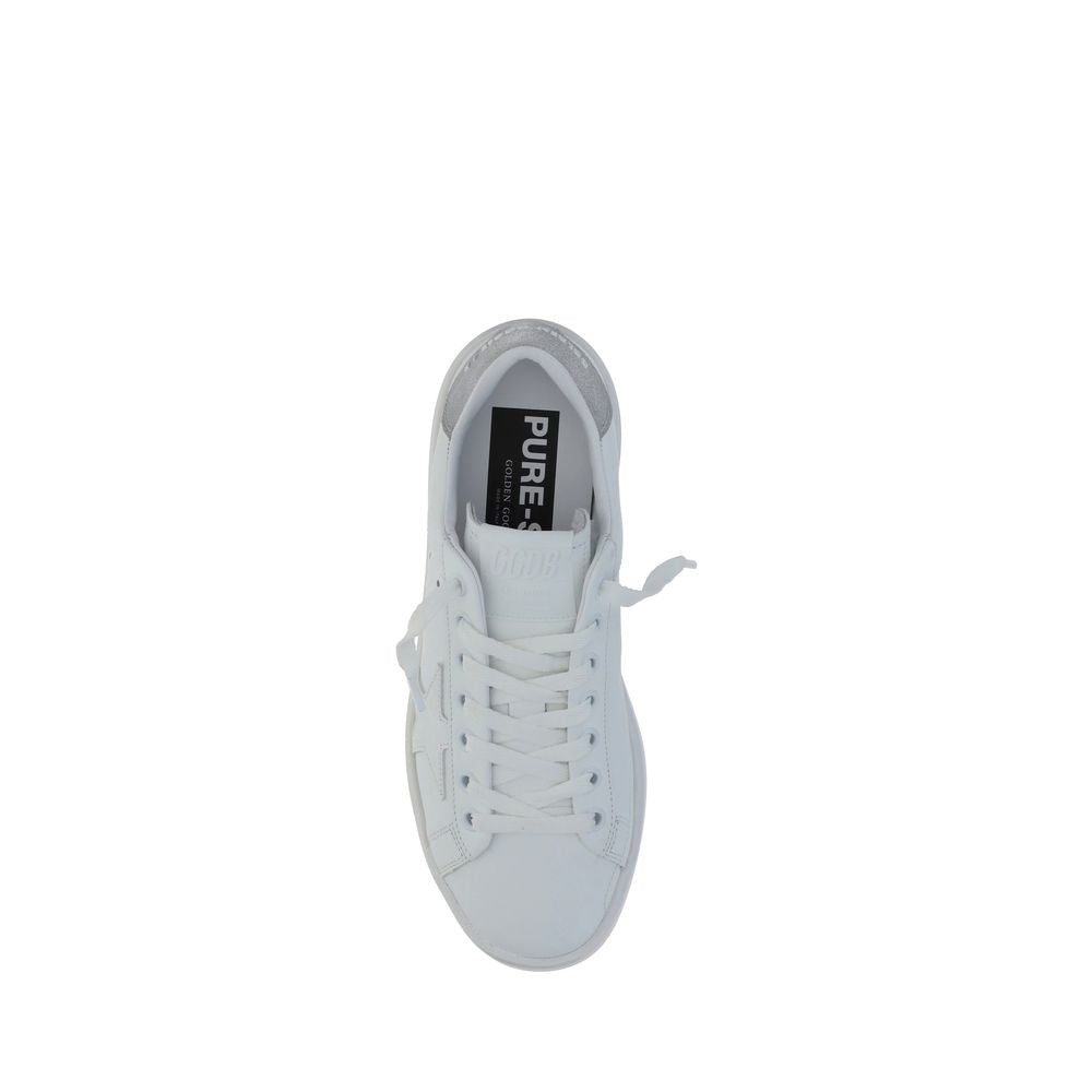 Golden Goose White Calf Leather Bos Taurus Platform Sneakers