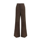 Rick Owens Brown Calf Leather Bos Taurus Casual Pants