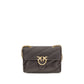 PINKO Brown Calf Leather Bos Taurus Shoulder Bag