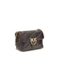 PINKO Brown Calf Leather Bos Taurus Shoulder Bag