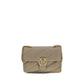 PINKO Gray Calf Leather Bos Taurus Shoulder Bag