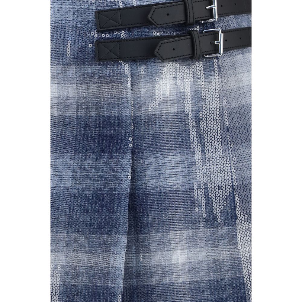 PINKO Blue Polyester Mini Skirt