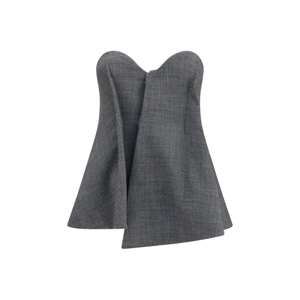 Magda Butrym Gray Wool Oves Aries Corset