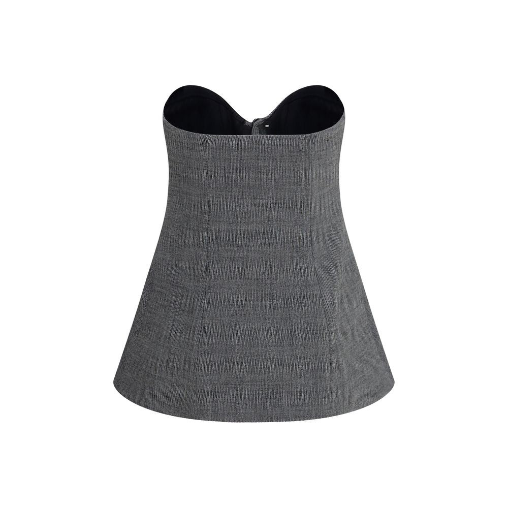 Magda Butrym Gray Wool Oves Aries Corset