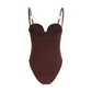 Magda Butrym Bordeaux Nylon One-Piece Swimsuit
