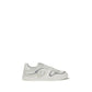 Dolce & Gabbana White Calf Leather Bos Taurus Low Top Sneakers