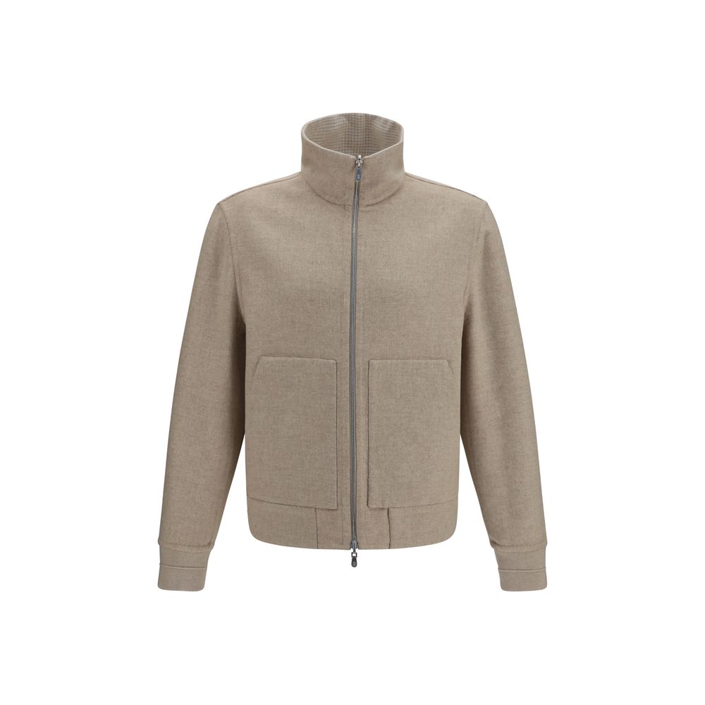 Brunello Cucinelli Beige Cashmere Full-Length Jacket