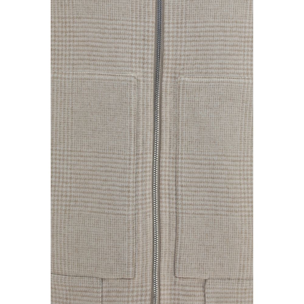 Brunello Cucinelli Beige Cashmere Full-Length Jacket
