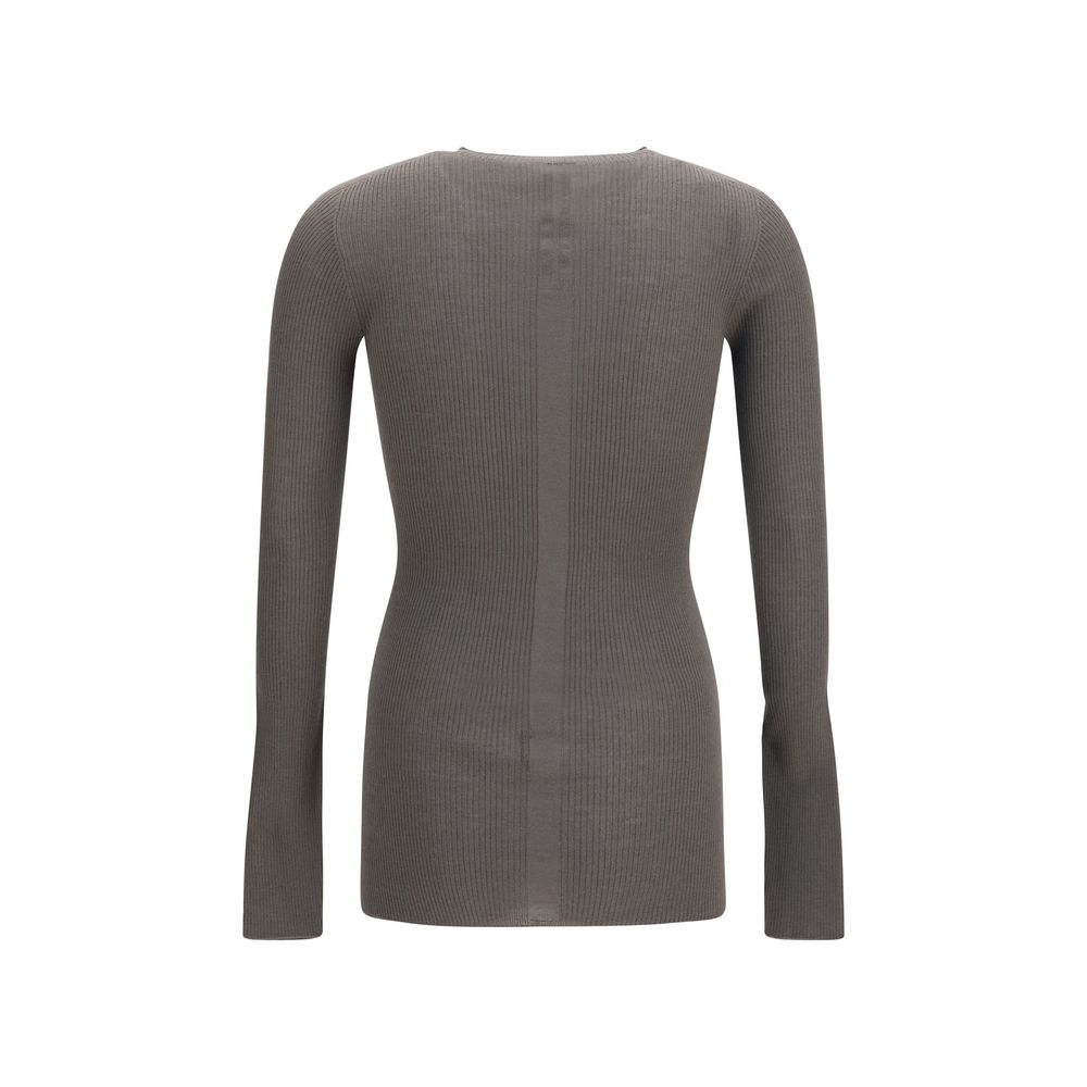 Rick Owens Gray Wool Oves Aries Sweatshirt
