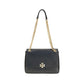 Tory Burch Black Calf Leather Bos Taurus Shoulder Bag