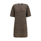 Fabiana Filippi Brown Wool Oves Aries Casual Dress