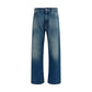 MM6 Blue Cotton Straight-Leg Jeans
