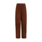 Fabiana Filippi Brown Leather Casual Pants