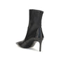 Stuart Weitzman Black Calf Leather Bos Taurus Ankle Boots