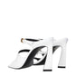 Versace White Leather Stiletto Heel Sandals