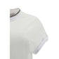 Brunello Cucinelli White Elastane T-Shirt