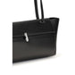 Savette Black Calf Leather Bos Taurus Shoulder Bag