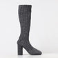 Bottega Veneta Gray Wool Over The Knee