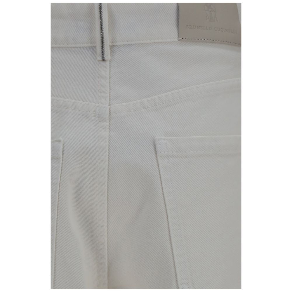Brunello Cucinelli Beige Cotton Jeans Denim