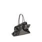 The Attico Black Calf Leather Bos Taurus Shoulder Bag
