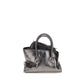 The Attico Gray Calf Leather Bos Taurus Handbag