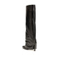 The Attico Black Calf Leather Bos Taurus Ankle Boots