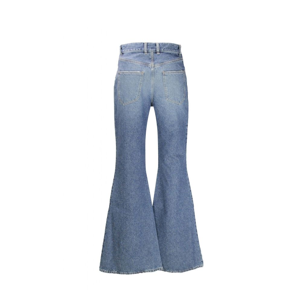Chloé Blue Cotton Flared Jeans