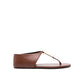 Saint Laurent Brown Lamb Leather Flip-Flop Sandals