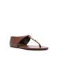 Saint Laurent Brown Lamb Leather Flip-Flop Sandals