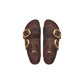 Birkenstock Brown Leather Flat Sandals