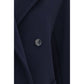 Max Mara Blue Wool Oves Aries Full-Length Jacket