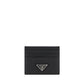 Prada Black Calf Leather Bos Taurus Wallet