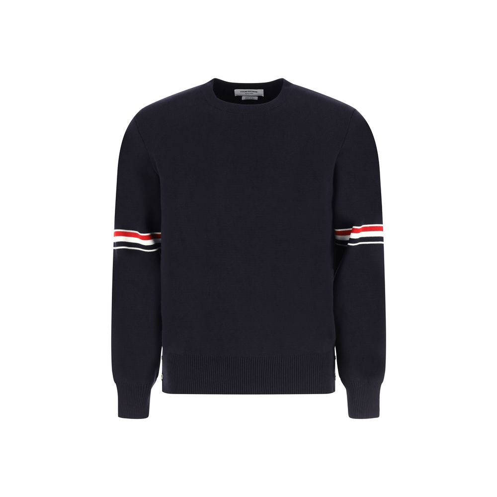 Thom Browne Blue Cotton Sweatshirt