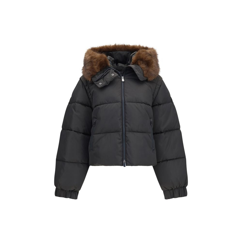 PINKO Brown Goose Down Full-Length Jacket