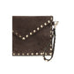 Valentino Garavani Brown Suede Leather Wallet