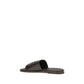 Dolce & Gabbana Brown Calf Leather Bos Taurus Flat Sandals