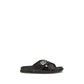 Dolce & Gabbana Black Calf Leather Bos Taurus Sandals