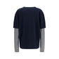 Miu Miu Blue Wool Oves Aries Sweatshirt