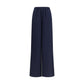 Max Mara Blue Silk Casual Pants