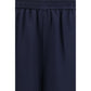 Max Mara Blue Silk Casual Pants
