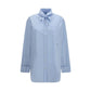 Prada Blue Cotton Shirt